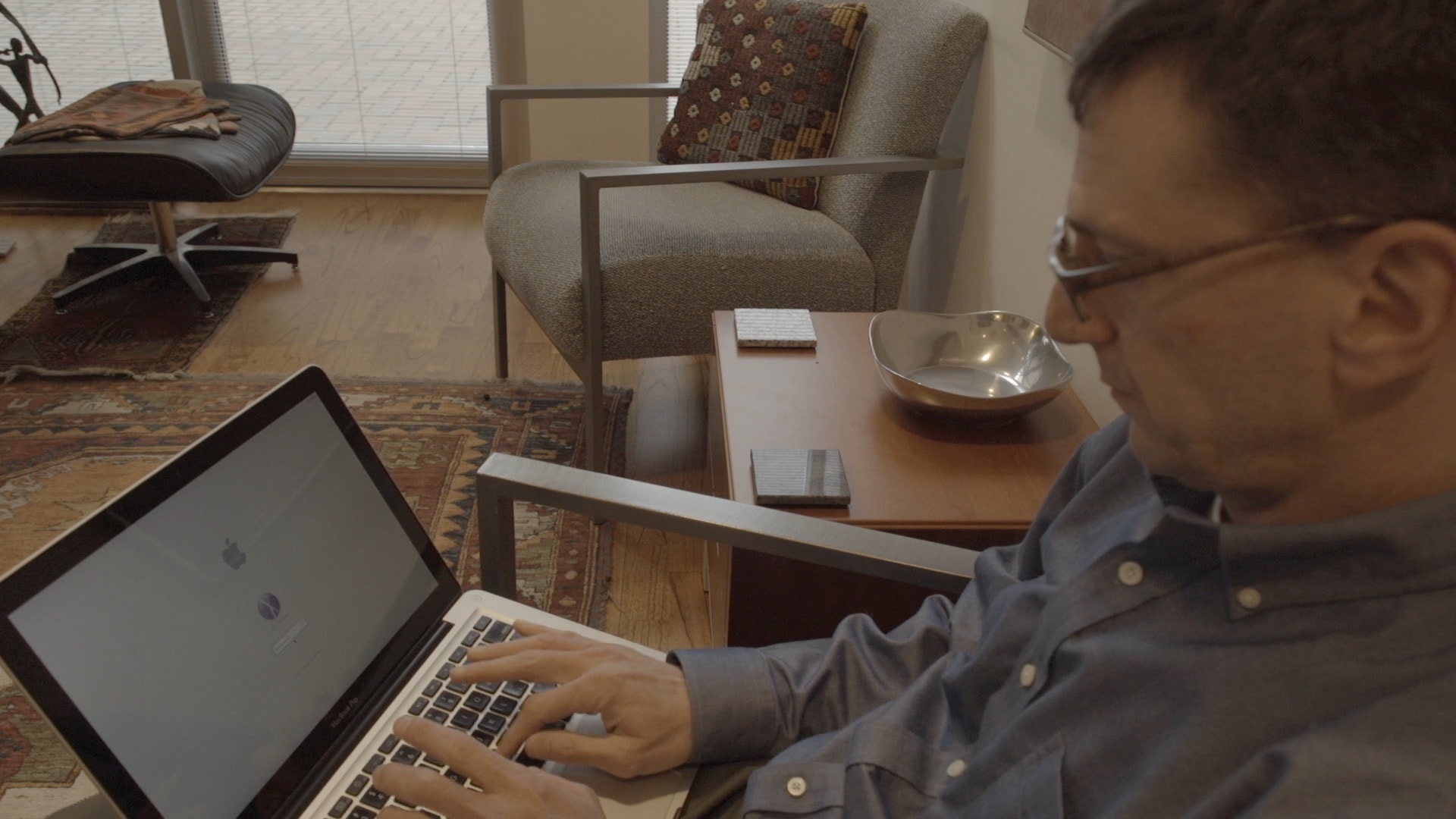 Man working on laptop