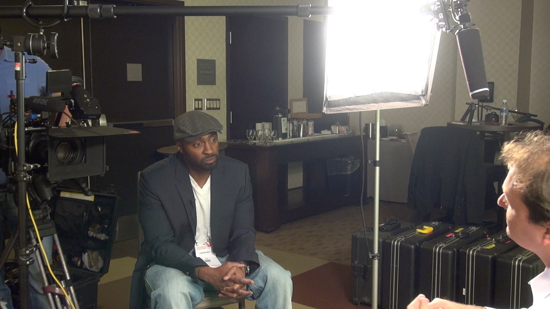 BTS interview lighting setup