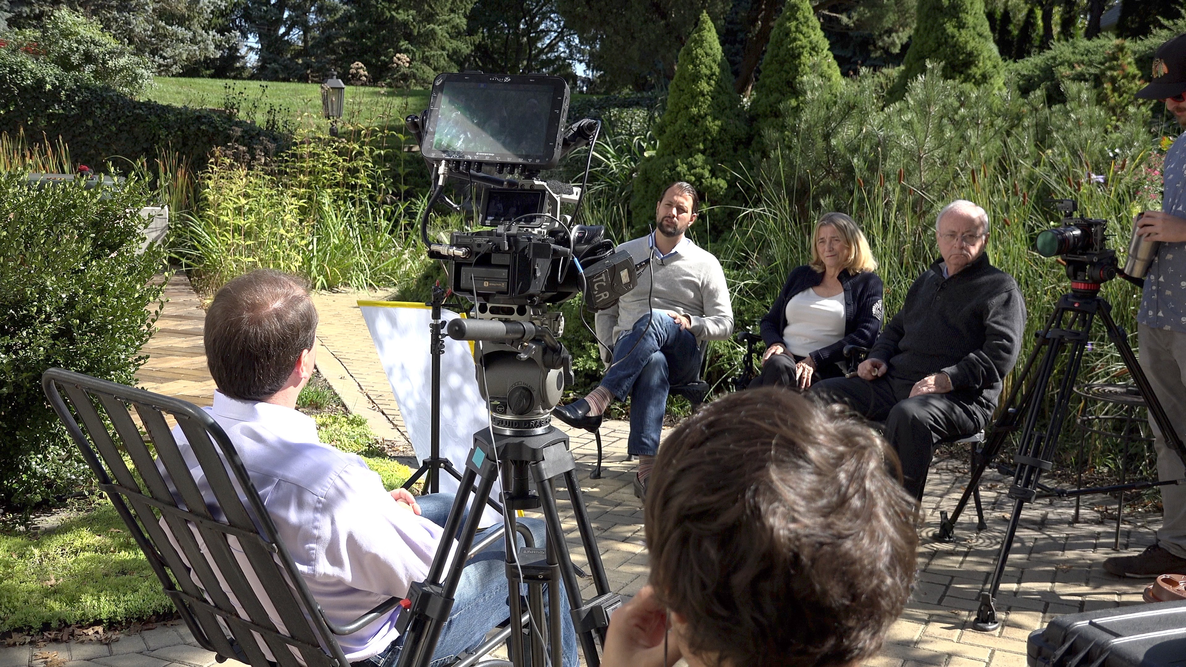 BTS outdoor production shoot